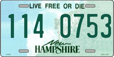NH license plate 1140753