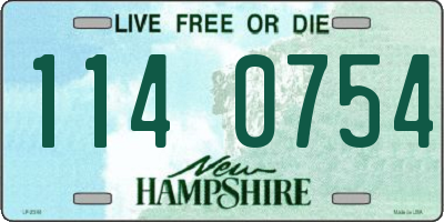 NH license plate 1140754
