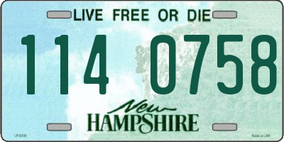 NH license plate 1140758