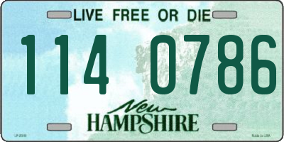 NH license plate 1140786