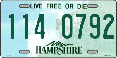 NH license plate 1140792