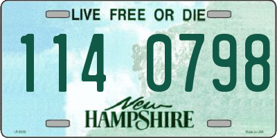 NH license plate 1140798