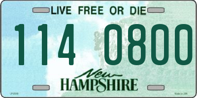NH license plate 1140800