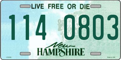 NH license plate 1140803
