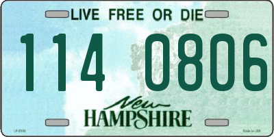 NH license plate 1140806