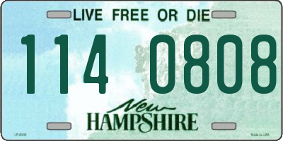 NH license plate 1140808
