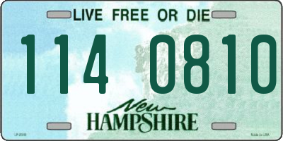 NH license plate 1140810