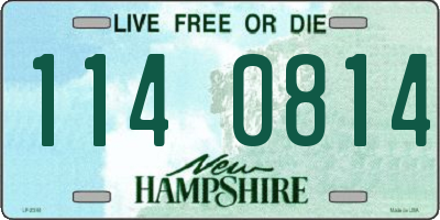 NH license plate 1140814