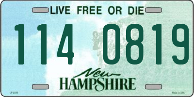 NH license plate 1140819