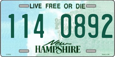 NH license plate 1140892
