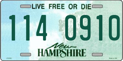 NH license plate 1140910