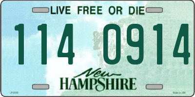 NH license plate 1140914