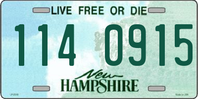 NH license plate 1140915