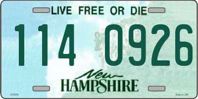 NH license plate 1140926