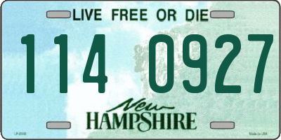 NH license plate 1140927