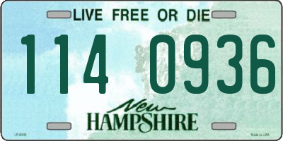 NH license plate 1140936