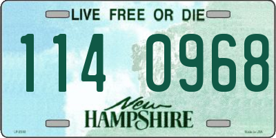 NH license plate 1140968