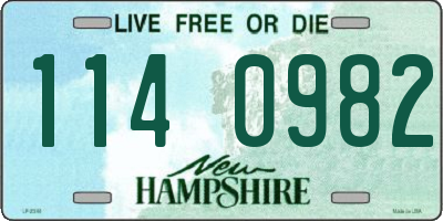 NH license plate 1140982
