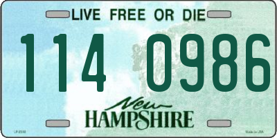 NH license plate 1140986