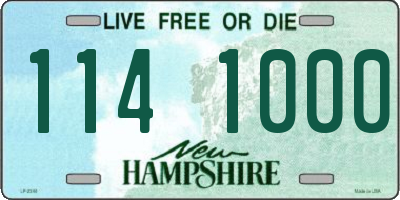 NH license plate 1141000