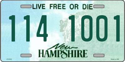 NH license plate 1141001