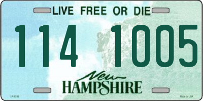 NH license plate 1141005