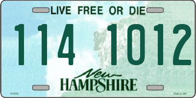 NH license plate 1141012