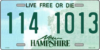 NH license plate 1141013