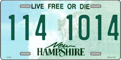 NH license plate 1141014