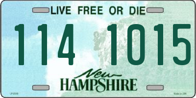 NH license plate 1141015