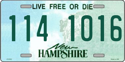 NH license plate 1141016