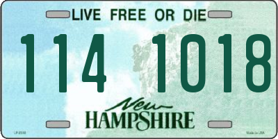 NH license plate 1141018
