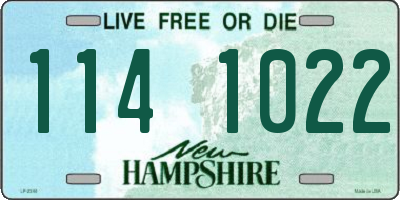 NH license plate 1141022