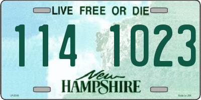 NH license plate 1141023