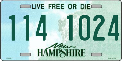 NH license plate 1141024