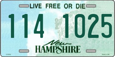 NH license plate 1141025