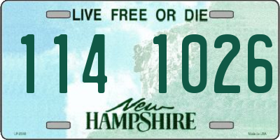 NH license plate 1141026