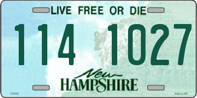 NH license plate 1141027