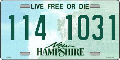 NH license plate 1141031