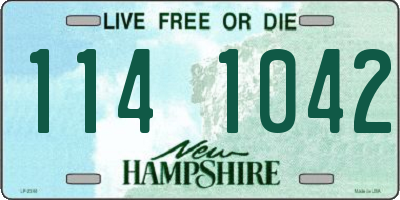NH license plate 1141042
