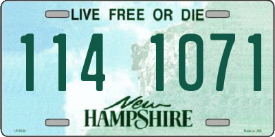 NH license plate 1141071