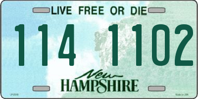 NH license plate 1141102