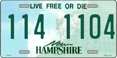 NH license plate 1141104