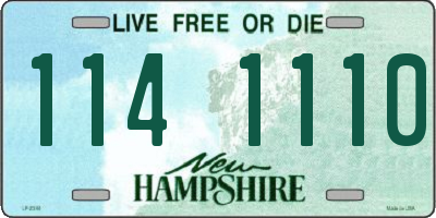 NH license plate 1141110