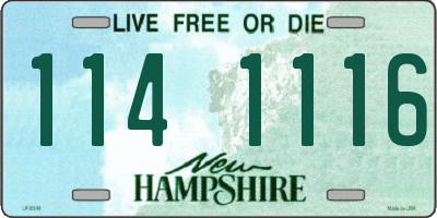 NH license plate 1141116