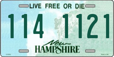 NH license plate 1141121