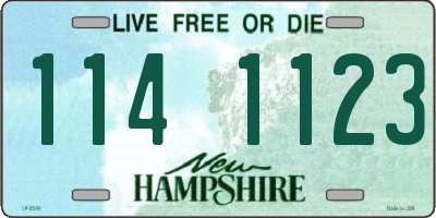 NH license plate 1141123