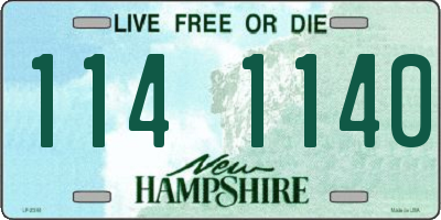 NH license plate 1141140