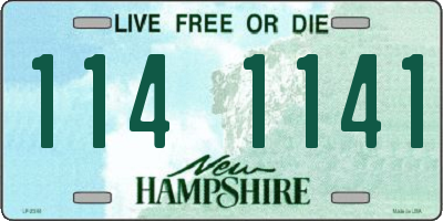 NH license plate 1141141