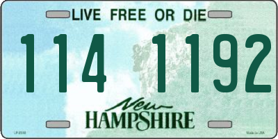 NH license plate 1141192